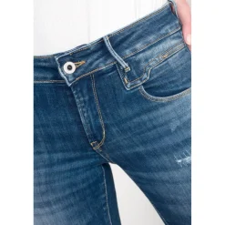 Jeans push-up slim PULP, 7/8ème bleu Maia en coton
