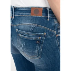 Jeans push-up slim PULP, 7/8ème bleu Maia en coton