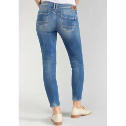 Jeans push-up slim PULP, 7/8ème bleu en coton Tara