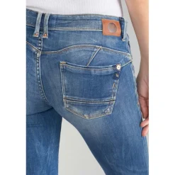 Jeans push-up slim PULP, 7/8ème bleu en coton Tara