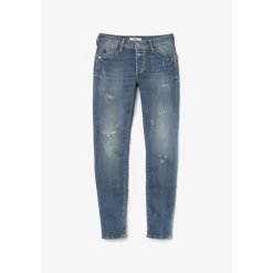 Jeans push-up slim PULP, 7/8ème bleu en coton Tara