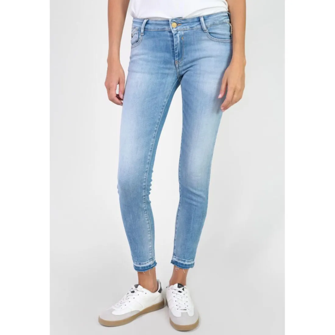 Jeans push-up slim PULP, 7/8ème bleu Jade