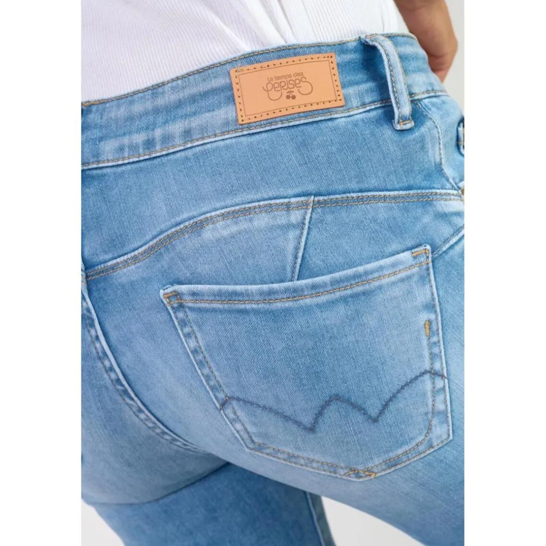 Jeans push-up slim PULP, 7/8ème bleu Jade