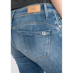 Jeans push-up slim PULP, 7/8ème bleu en coton Adele