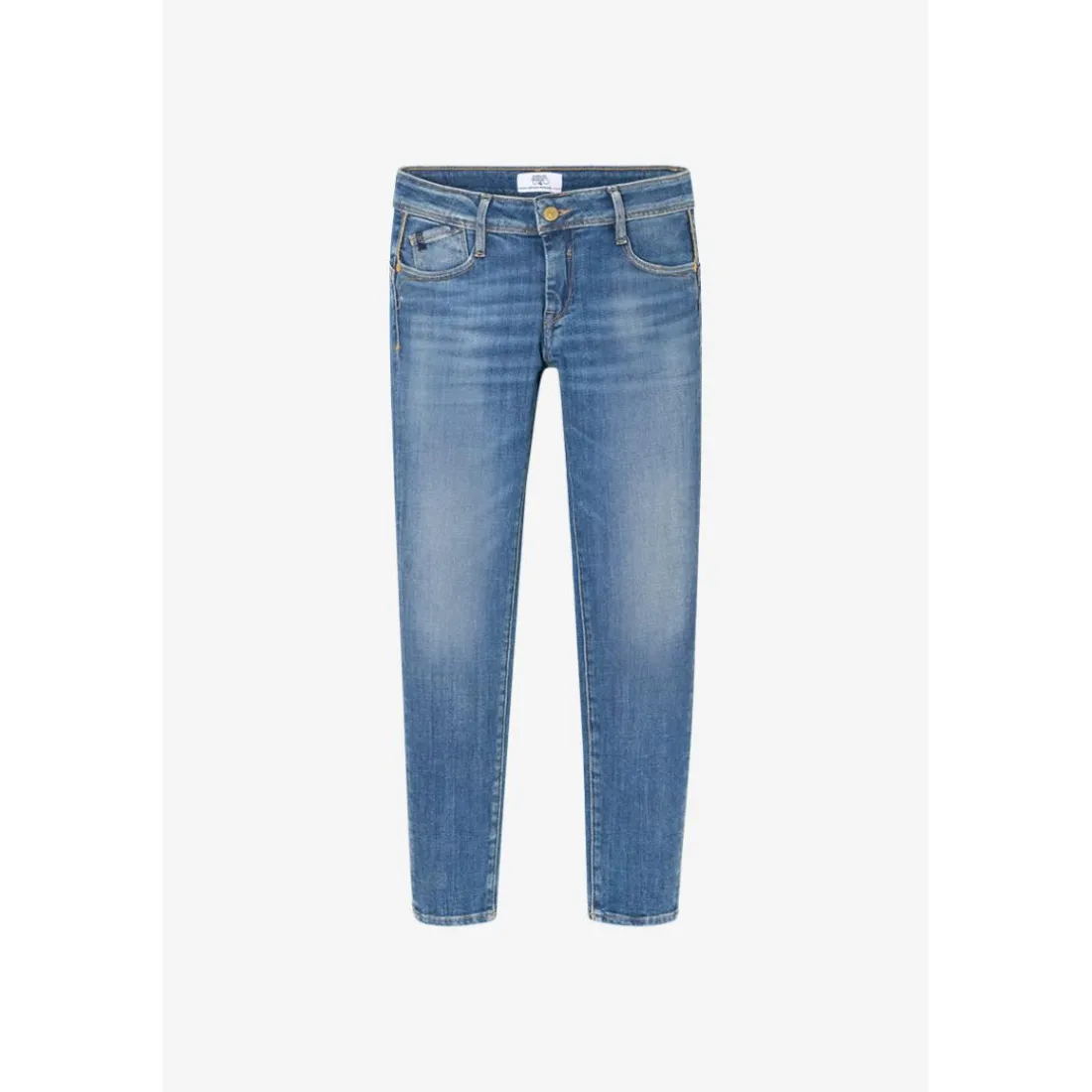 Jeans push-up slim PULP, 7/8ème bleu en coton Adele