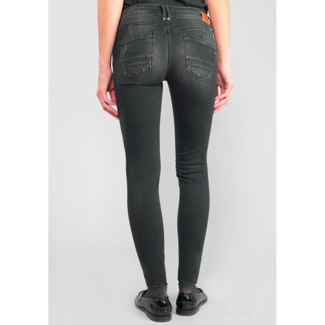 Jeans push-up slim PULP, 7/8ème noir Mae en coton
