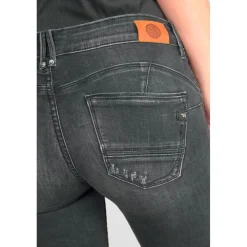 Jeans push-up slim PULP, 7/8ème noir Mae en coton