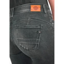 Jeans push-up slim PULP, 7/8ème noir Mae en coton