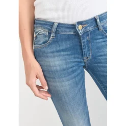 Jeans push-up slim PULP, 7/8ème bleu en coton Gaia