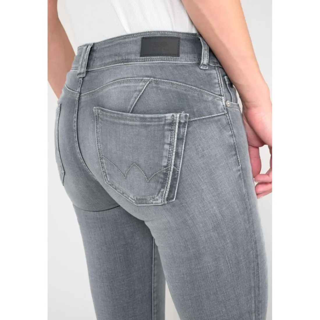 Jeans push-up slim PULP, 7/8ème gris Vox en coton