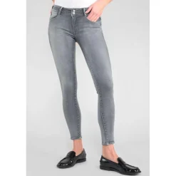 Jeans push-up slim PULP, 7/8ème gris Vox en coton