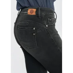Jeans push-up slim PULP, 7/8ème noir en coton Luna