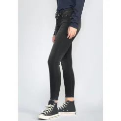 Jeans push-up slim PULP, 7/8ème noir en coton Luna