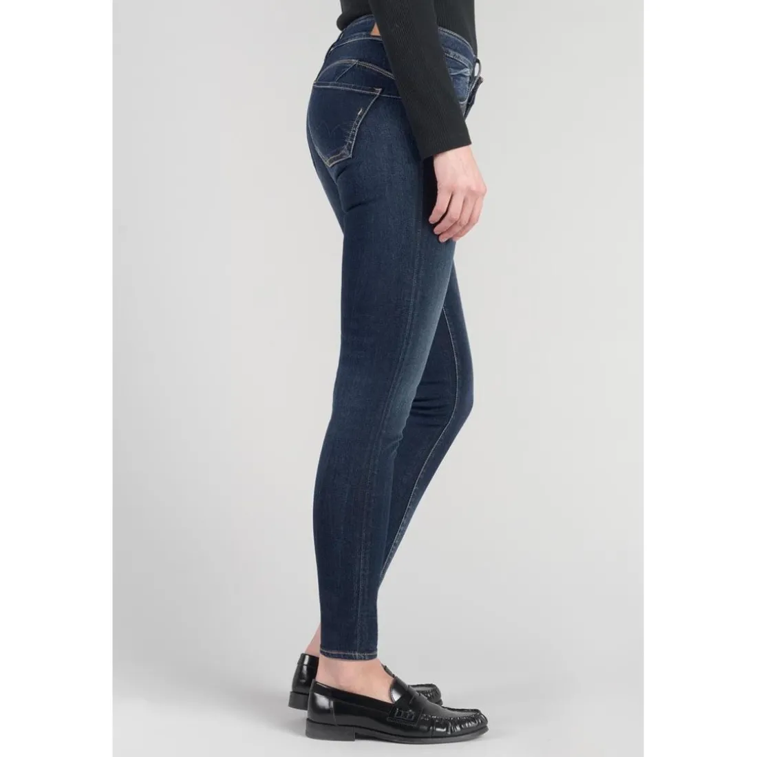 Jeans push-up slim PULP, 7/8ème bleu en coton Joy