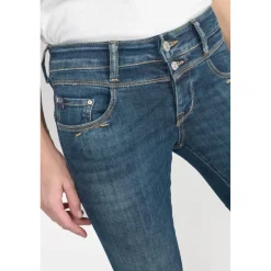 Jeans push-up slim PULP, 7/8ème bleu en coton Molly