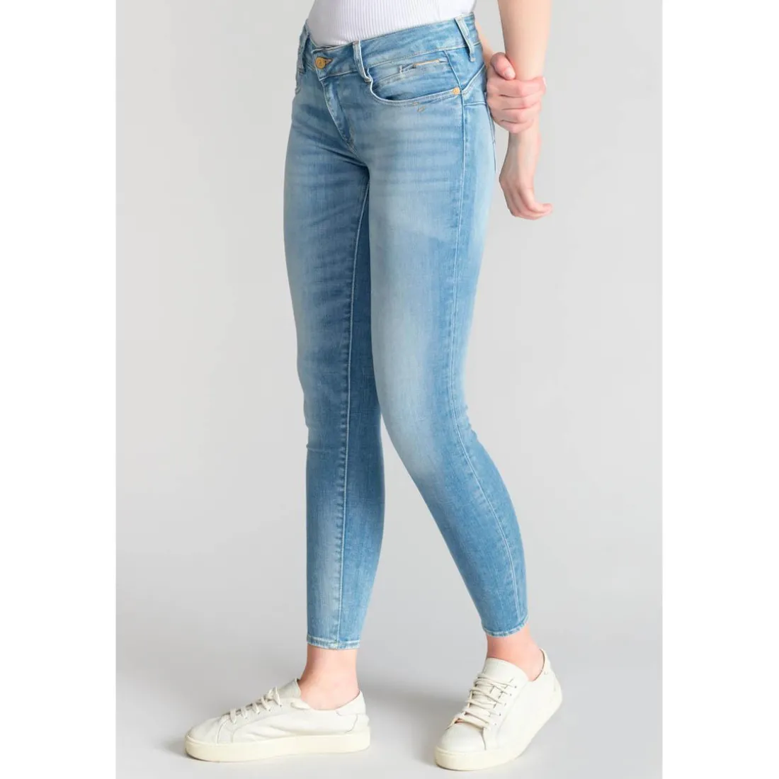 Jeans push-up slim PULP, 7/8ème bleu Ava