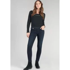 Jeans push-up slim PULP, 7/8ème bleu en coton Léna