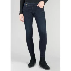 Jeans push-up slim PULP, 7/8ème bleu en coton Léna