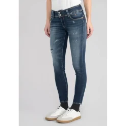 Jeans push-up slim PULP, 7/8ème bleu en coton Aria
