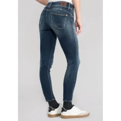 Jeans push-up slim PULP, 7/8ème bleu en coton Aria