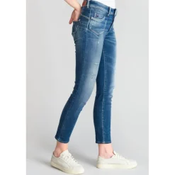 Jeans push-up slim taille haute PULP, 7/8ème bleu Agnes en coton