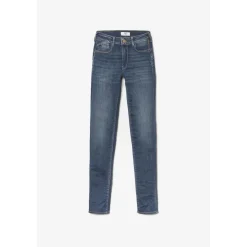 Jeans push-up slim taille haute PULP, longueur 34 bleu en coton Hazel