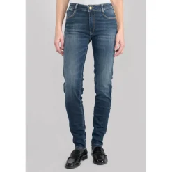 Jeans push-up slim taille haute PULP, longueur 34 bleu Yas en coton