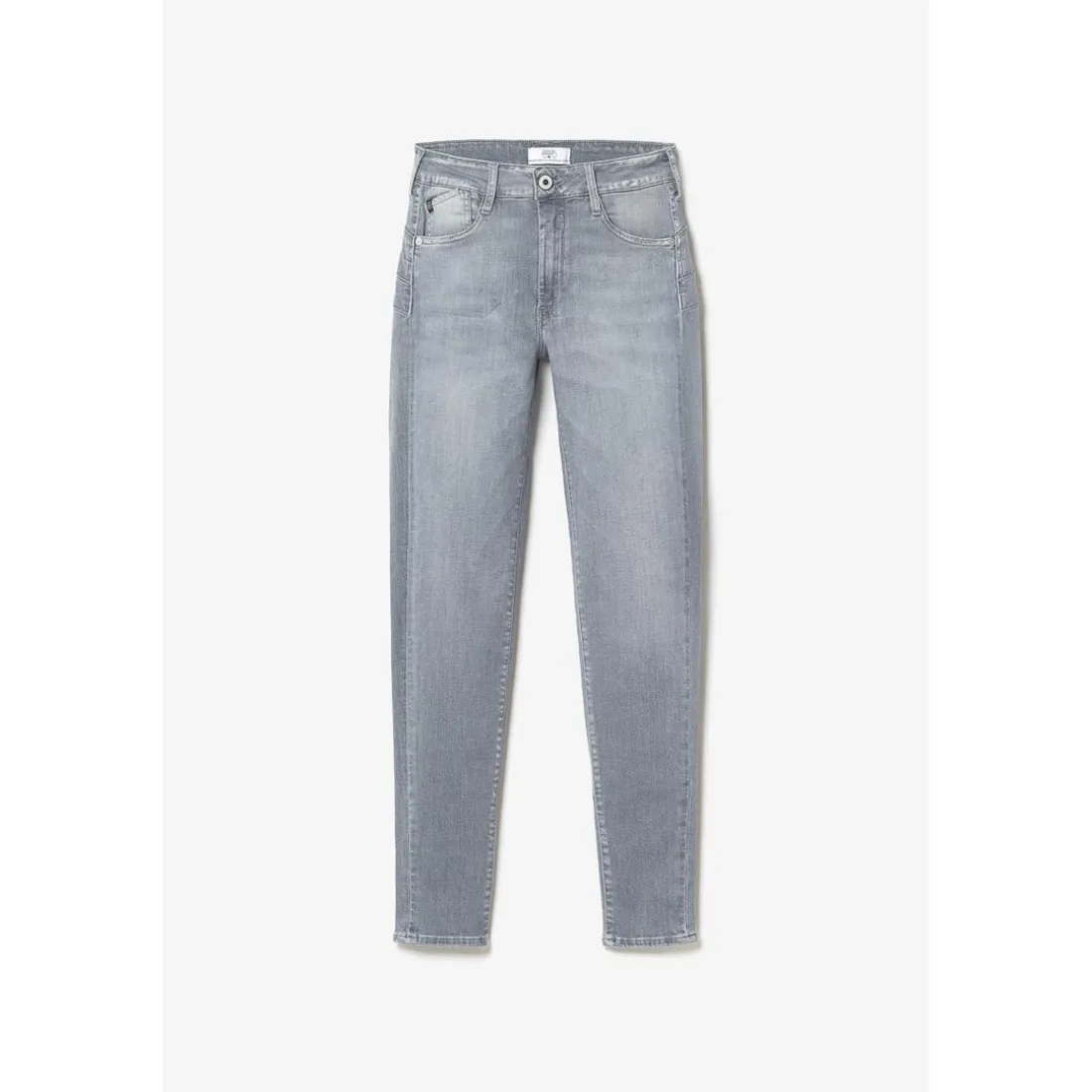 Jeans push-up slim taille haute PULP, 7/8ème gris en coton Noémie