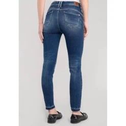 Jeans push-up slim taille haute PULP, 7/8ème bleu Lila en coton