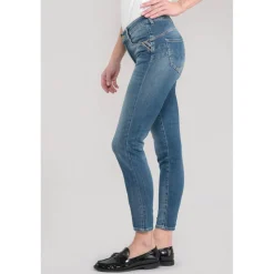 Jeans push-up slim taille haute PULP, 7/8ème bleu Daisy