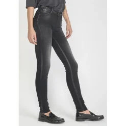 Jeans push-up slim taille haute PULP, longueur 34 noir Lina