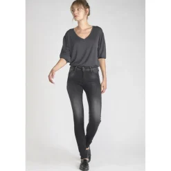 Jeans push-up slim taille haute PULP, longueur 34 noir Lina