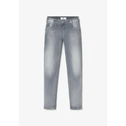 Jeans push-up slim taille haute PULP, 7/8ème gris en coton Isla