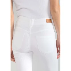 Jeans push-up slim taille haute PULP, 7/8ème blanc en coton