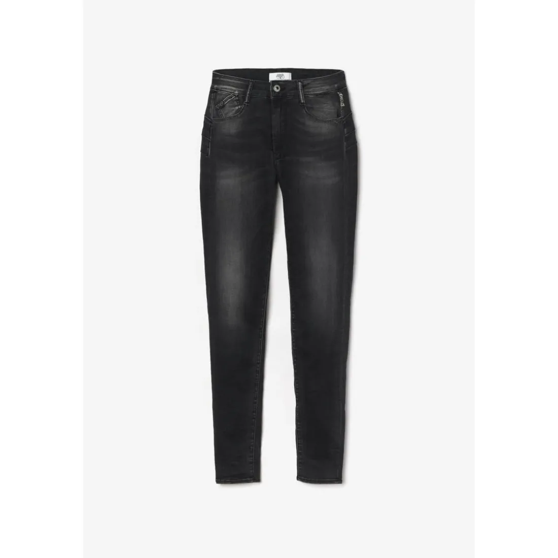Jeans push-up slim taille haute PULP, 7/8ème noir en coton Zoe