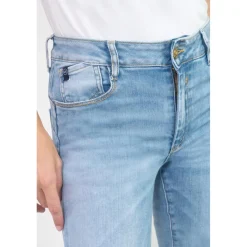 Jeans push-up slim taille haute PULP, longueur 34 bleu en coton Daisy