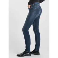 Jeans push-up slim taille haute PULP, longueur 34 bleu en coton Sam