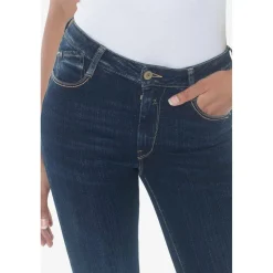 Jeans push-up slim taille haute PULP, longueur 34 bleu Ines