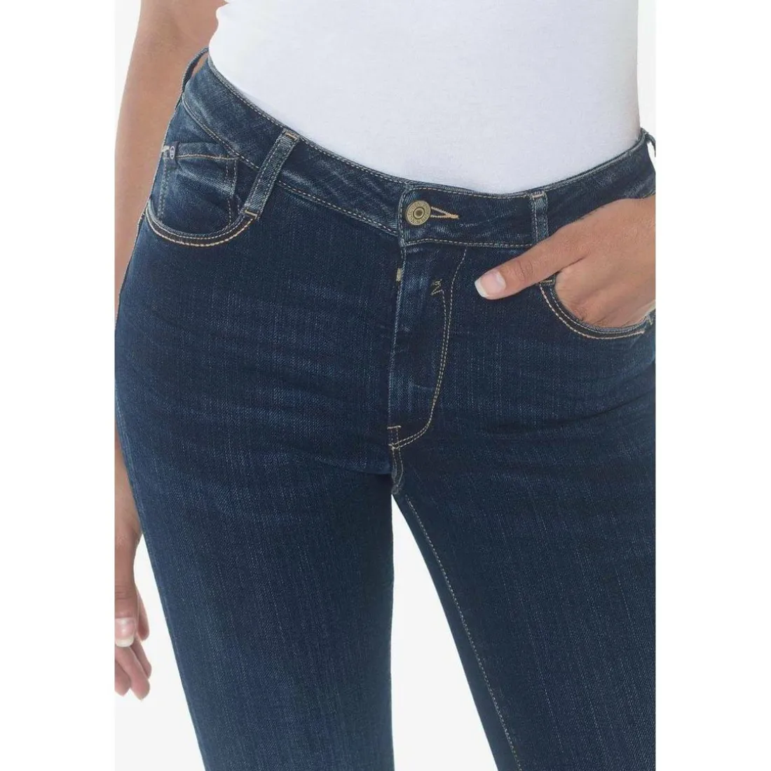 Jeans push-up slim taille haute PULP, longueur 34 bleu Ines
