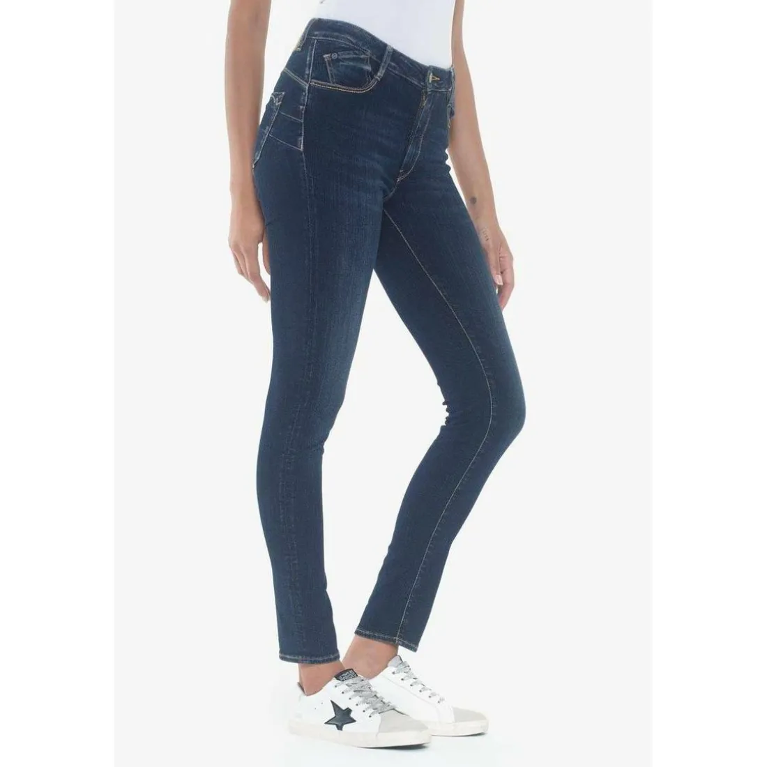 Jeans push-up slim taille haute PULP, longueur 34 bleu Ines