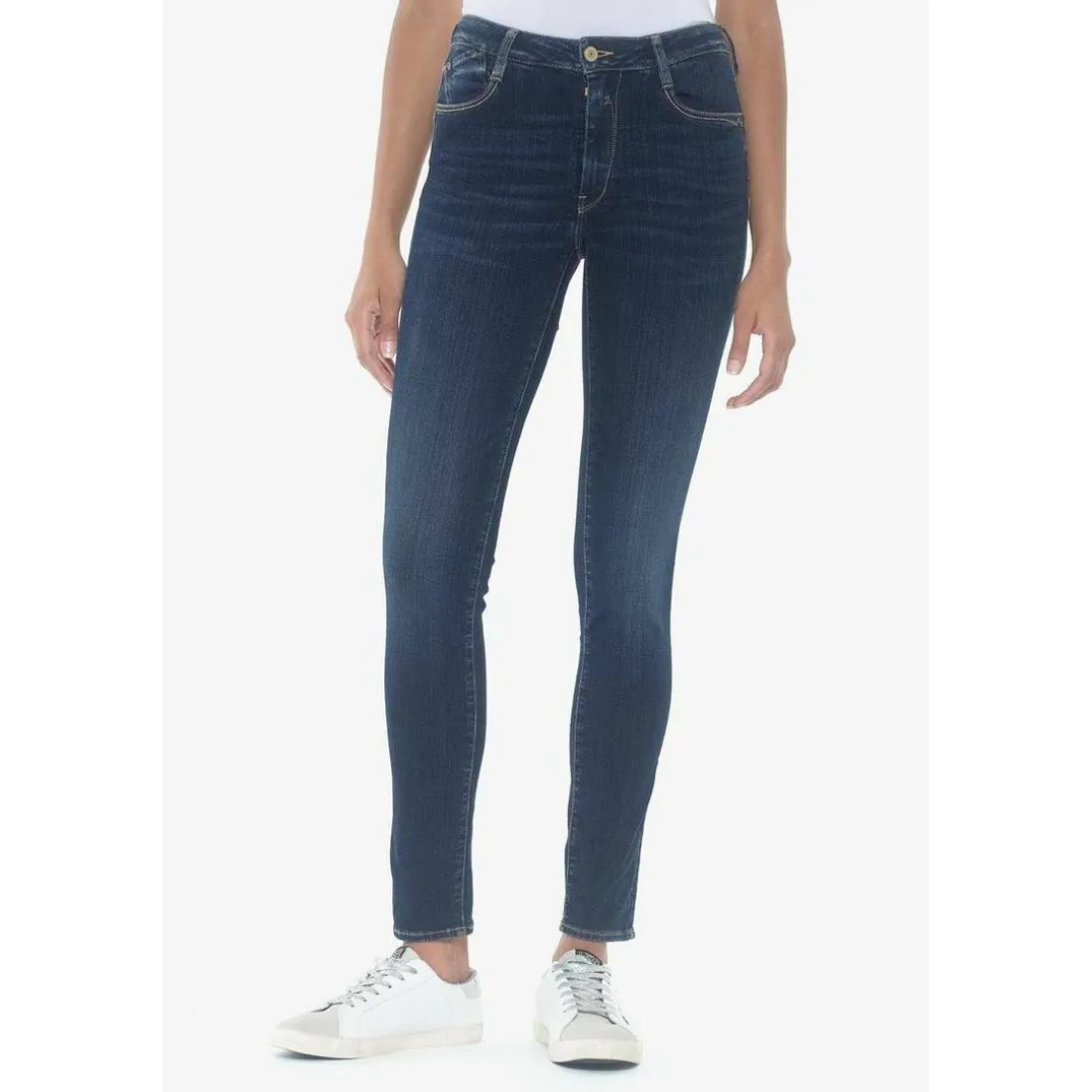 Jeans push-up slim taille haute PULP, longueur 34 bleu Ines