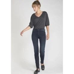 Jeans push-up slim taille haute PULP, longueur 34 bleu Meg
