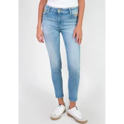 Jeans push-up slim taille haute PULP, 7/8ème bleu Mina