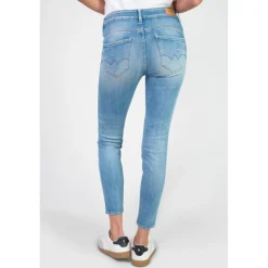 Jeans push-up slim taille haute PULP, 7/8ème bleu Mina