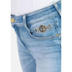 Jeans push-up slim taille haute PULP, 7/8ème bleu Mina