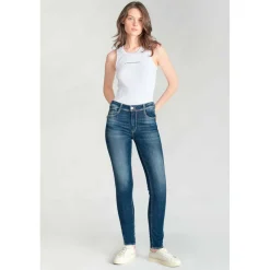 Jeans push-up slim taille haute PULP, longueur 34 bleu Nea