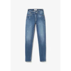 Jeans push-up slim taille haute PULP, longueur 34 bleu en coton Anya