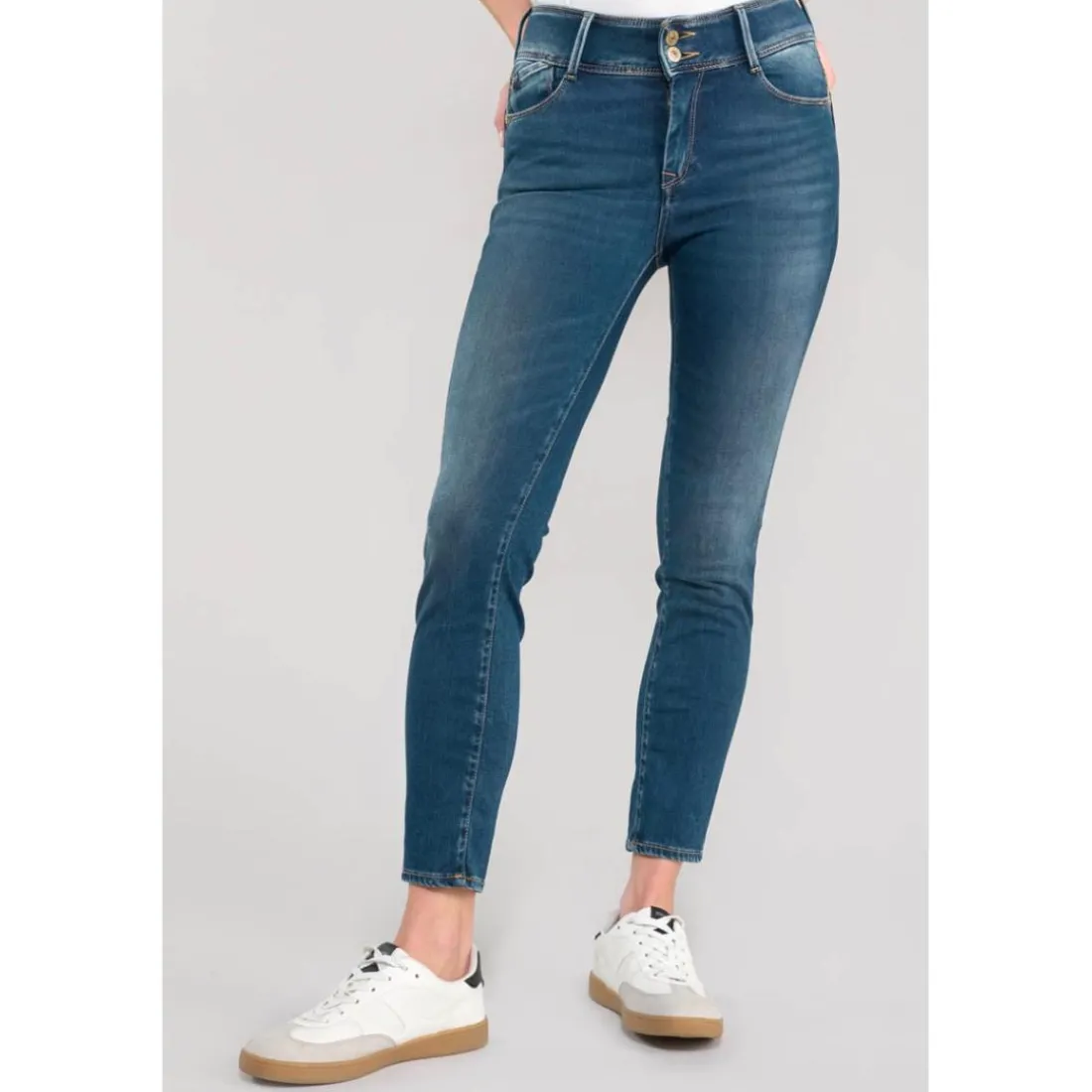 Jeans push-up slim ULTRA PULP, 7/8ème bleu Lise en coton