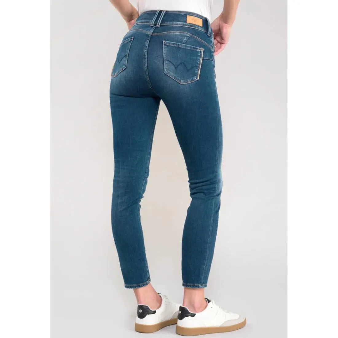 Jeans push-up slim ULTRA PULP, 7/8ème bleu Lise en coton