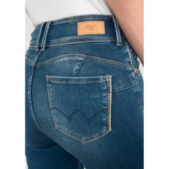 Jeans push-up slim ULTRA PULP, 7/8ème bleu Lise en coton
